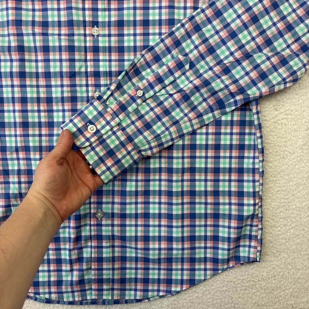 VINEYARD VINES Performance Mens Long Sleeve Shirt Medium Plaid Slim-Fit Button - Picture 10 of 13